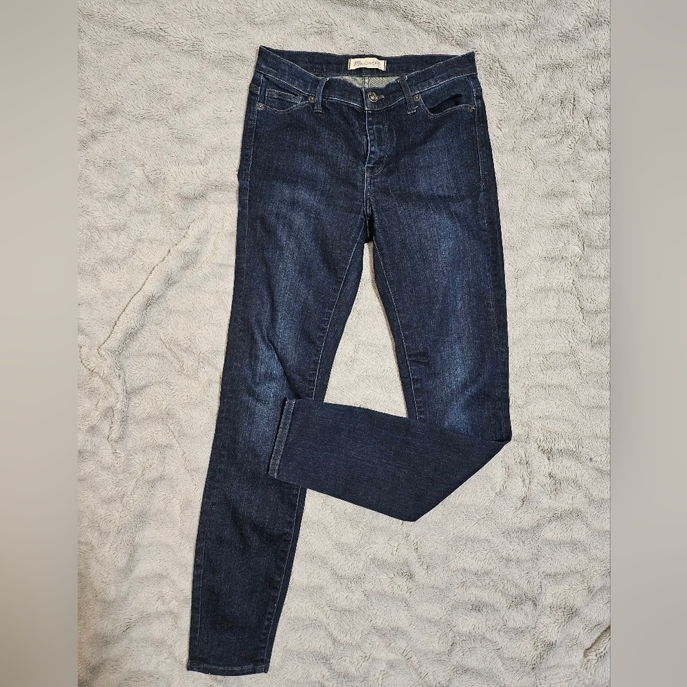 Madewell Dark Wash Skinny Jeans 24 - Picture 2 of 8